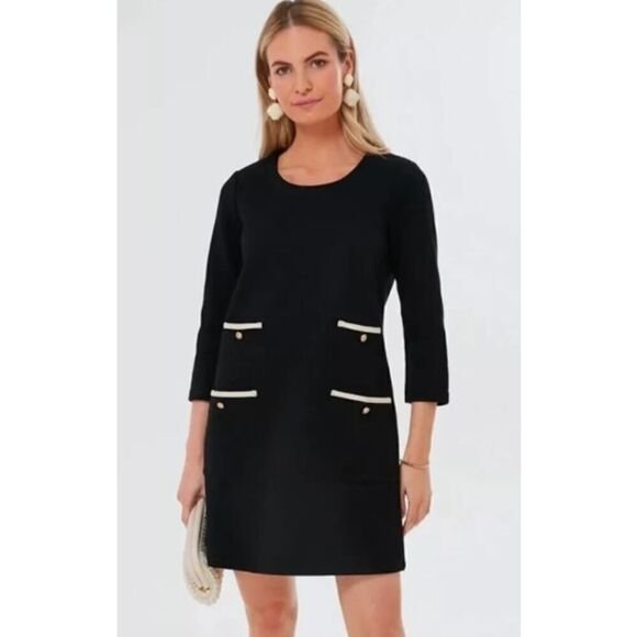 Tuckernuck Black Francoise Mod Mini Dress NWT Sz. L - Picture 1 of 9
